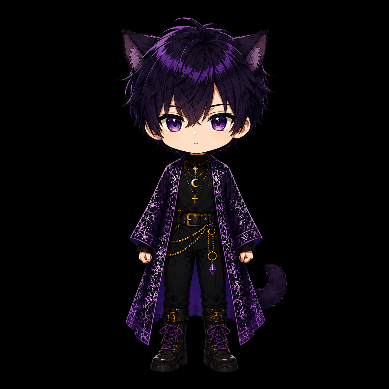 Digital Gift Loungeを案内する猫One〜のSDキャラクター