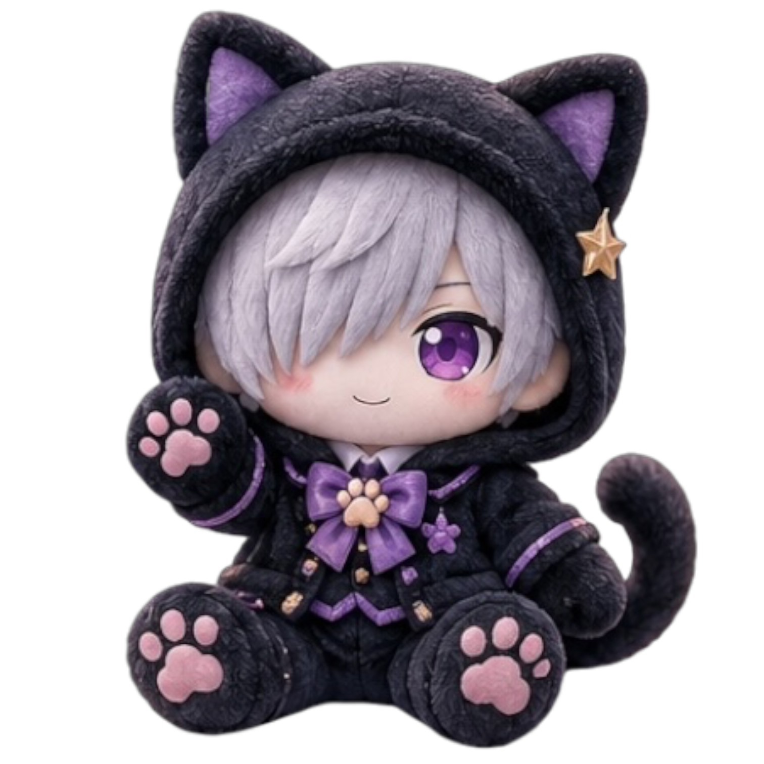 SPECIAL 黒猫・紫衣装のぬいぐるみ